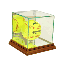 Perfect Cases Softball Display Case - Walnut