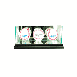 Perfect Cases Triple Baseball Display Case - Black