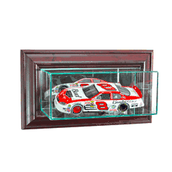 Perfect Cases Wall Mounted 1/24th NASCAR Display Case - Cherry