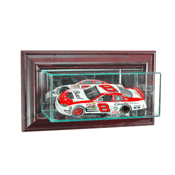Perfect Cases Wall Mounted 1/24th NASCAR Display Case - Cherry