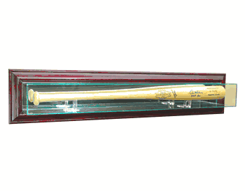 Perfect Cases Wall Mounted Bat Display Case - Cherry