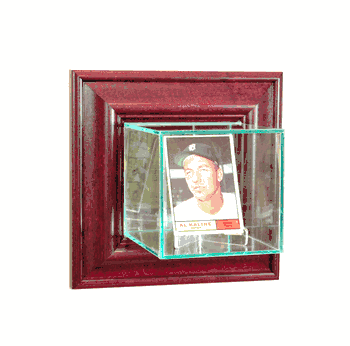 Perfect Cases Wall Mounted Card Display Case - Cherry