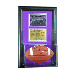 Perfect Cases Wall Mounted Football Case with 5x7 and Engraving Plate for Team Award -