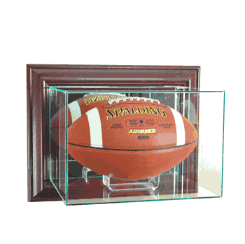 Perfect Cases Wall Mounted Football Display case - Cherry