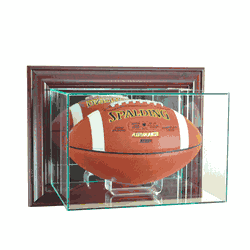 Perfect Cases Wall Mounted Football Display case - Cherry