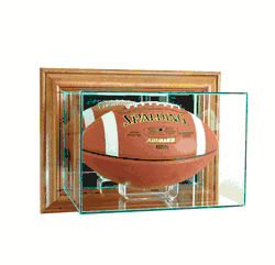 Perfect Cases Wall Mounted Football Display case - Walnut
