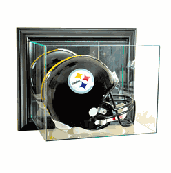 Perfect Cases Wall Mounted Football Helmet Display Case - Black