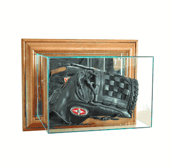 Perfect Cases Wall Mounted Glove Display Case - Walnut