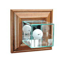 Perfect Cases Wall Mounted Golf Display Case - Walnut