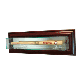 Perfect Cases Wall Mounted Mini Bat Display Case - Cherry