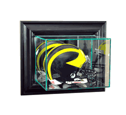Perfect Cases Wall Mounted Mini Helmet Display Case - Black