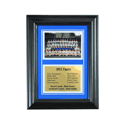 Perfect Cases Wall Mounted Picture Frame for 5x7 and Engraving Plate for Team Award -
