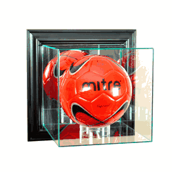 Perfect Cases Wall Mounted Soccer Display Case - Black