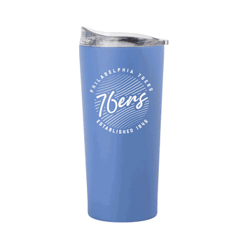 Philadelphia 76ers 20oz Retro Script Arctic Powder Coat Tumbler