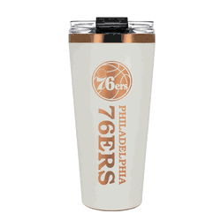 Philadelphia 76ers 32oz Crme and Copper Big Slim Tumbler with Straw