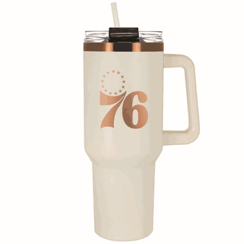 Philadelphia 76ers 40oz Crme and Copper Colossus Travel Mug with Straw