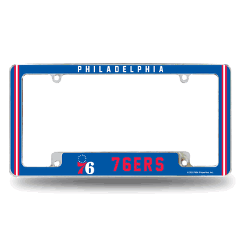 Philadelphia 76ers Alternate Design All Over Chrome Frame