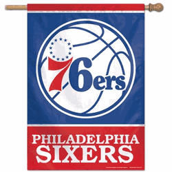 Philadelphia 76ers Banner 28x40 Vertical