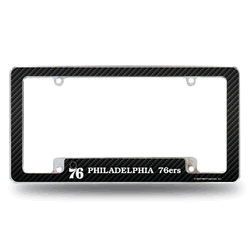 Philadelphia 76ers Black 12" x 6" Chrome All Over Automotive License Plate Frame for Car/Truck/SUV