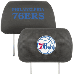 Philadelphia 76ers Embroidered Head Rest Cover Set - 2 Pieces