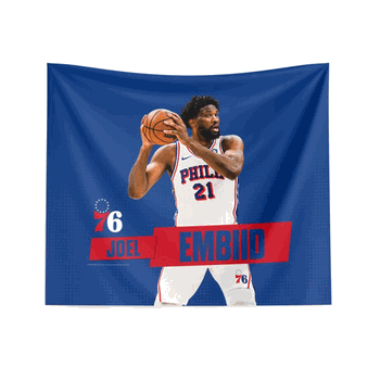Philadelphia 76ers Joel Embiid NBA  Printed Wall Hanging 34x40 inches