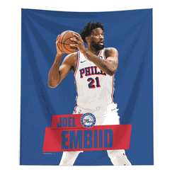 Philadelphia 76ers Joel Embiid NBA Printed Wall Hanging 50x60 inches
