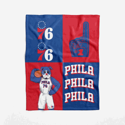 Philadelphia 76ers NBA Domino Swaddle Blanket 40x50 inches