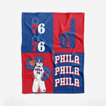 Philadelphia 76ers NBA Domino Swaddle Blanket 40x50 inches