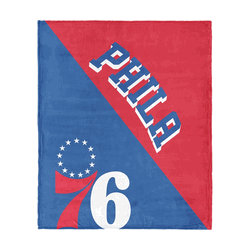 Philadelphia 76ers NBA Halftone Silk Touch Throw Blanket 46x60 inches