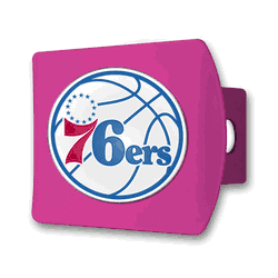 Philadelphia 76ers Pink Metal Hitch Cover with  3D Color Emblem