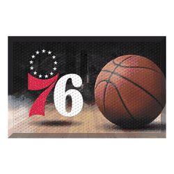 Philadelphia 76ers Rubber Scraper Door Mat