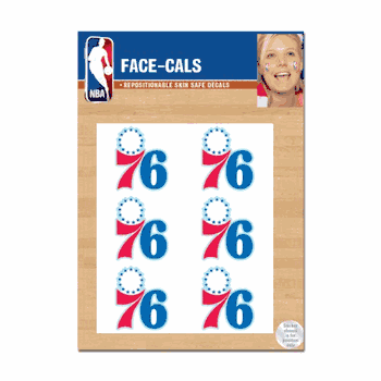 Philadelphia 76ers Tattoo Face Cals