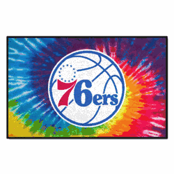 Philadelphia 76ers Tie Dye Starter Mat Accent Rug - 19in. x 30in.