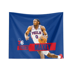Philadelphia 76ers Tyrese Maxey NBA Printed Wall Hanging 34x40 inches