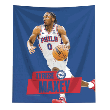 Philadelphia 76ers Tyrese Maxey NBA Printed Wall Hanging 50x60 inches