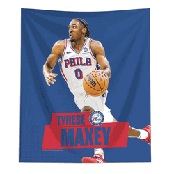 Philadelphia 76ers Tyrese Maxey NBA Printed Wall Hanging 50x60 inches