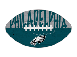 Philadelphia Eagles 12" Football Cutout Sign with City Name