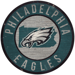 Philadelphia Eagles 12 in. Circle w/ State Sign