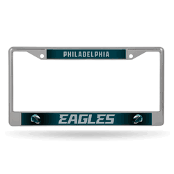 Philadelphia Eagles  12" x 6" Chrome Frame With Decal Inserts