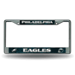 Philadelphia Eagles  12" x 6" Chrome Frame With Decal Inserts