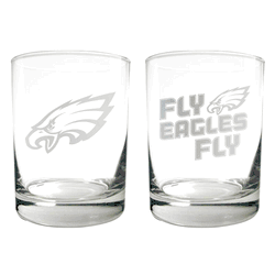 Philadelphia Eagles 2pc Rocks Glass Set