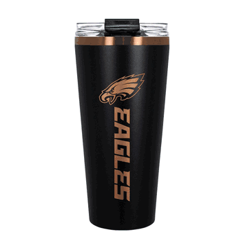 Philadelphia Eagles 32oz Black and Copper Big Slim with Straw
