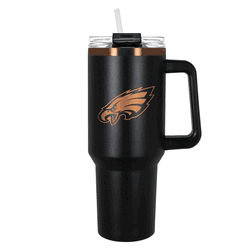 Philadelphia Eagles 40oz Black and Copper Colossus Travel Mug with Straw