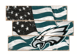 Philadelphia Eagles American Flag 3 Plank