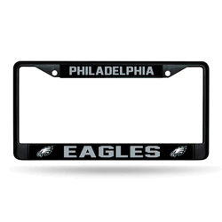 Philadelphia Eagles  Black Chrome Frame with Decal Inserts 12" x 6" Car/Truck Auto Accessory