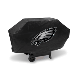 Philadelphia Eagles Black Deluxe Vinyl Grill Cover - 68" Wide/Heavy Duty/Velcro Staps