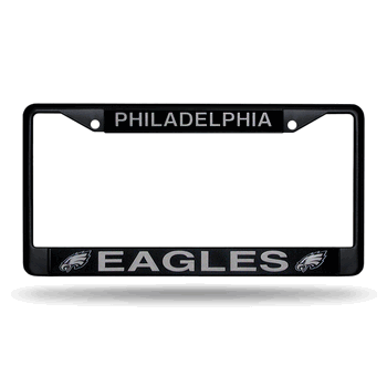 Philadelphia Eagles Standard Black Chrome Frame with Plastic Inserts 12