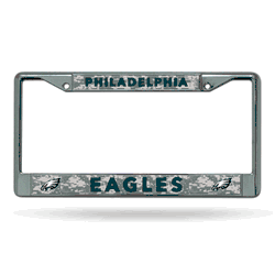 Philadelphia Eagles Camo 12" x 6" Chrome Frame With Decal Inserts