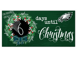 Philadelphia Eagles Chalk Christmas Countdown 6x12 Sign