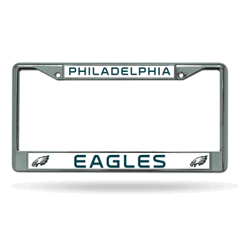 Philadelphia Eagles Standard Chrome Frame with Plastic Inserts 12
